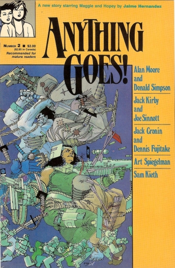 Cover of Anything Goes #2 - art by Frank Miller